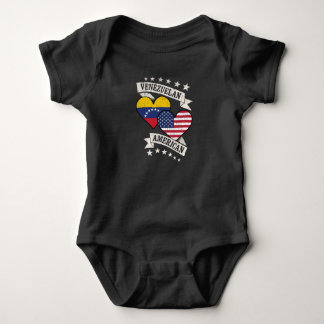 Venezolaanse Amerikaanse Hart Vlaggen Venezuela Am Romper
