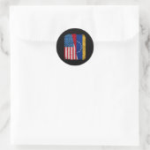 Venezolaanse Amerikaanse vlag Half USA Venezuela R Ronde Sticker (Tas)