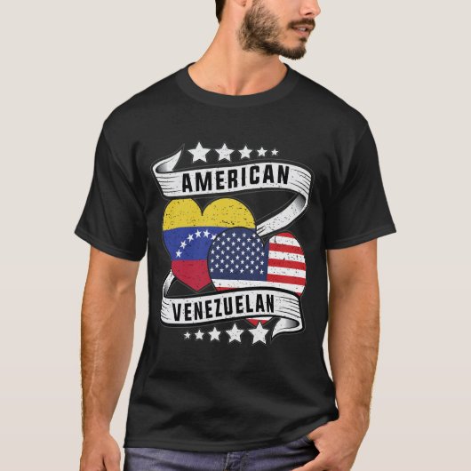 Venezolaanse Amerikaanse vlag shirt (Voorkant)