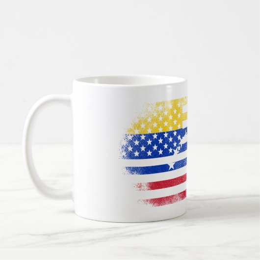 Venezolaanse Amerikaanse    vlag, Venezuela en de  Koffiemok (Links)
