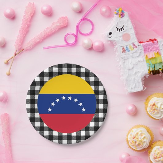 Venezolaanse Bord, buffelpleister en Venezolaanse  Papieren Bordje (Feest)