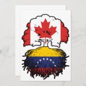 Venezolaanse Canadese Canada - boomstammen Kaart (Voorkant / Achterkant)
