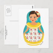 Venezolaanse danser Matryoshka Briefkaart (Voorkant / Achterkant)