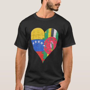 Venezolaanse Dominicaanse Vlag Hart T-shirt