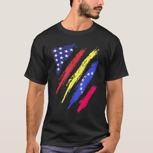 Venezolaanse Groene Vlag Verenigde Staten Patriot  T-shirt (Voorkant)