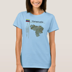 Venezolaanse kaart + vlag + titel T-shirt