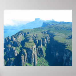 Venezolaanse landschap vanaf vliegfoto poster