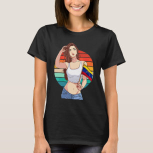 Venezolaanse Meisje Venezuela Vlag Venezolaanse Tr T-shirt