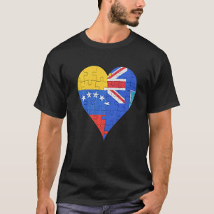 Venezolaanse Montserratian Vlag Hart T-shirt