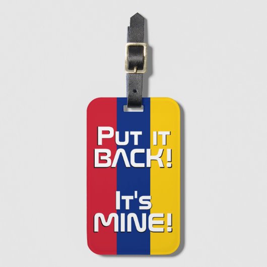 Venezolaanse nationale vlag Funny Patriotic Bagagelabel (Voorkant (verticaal))