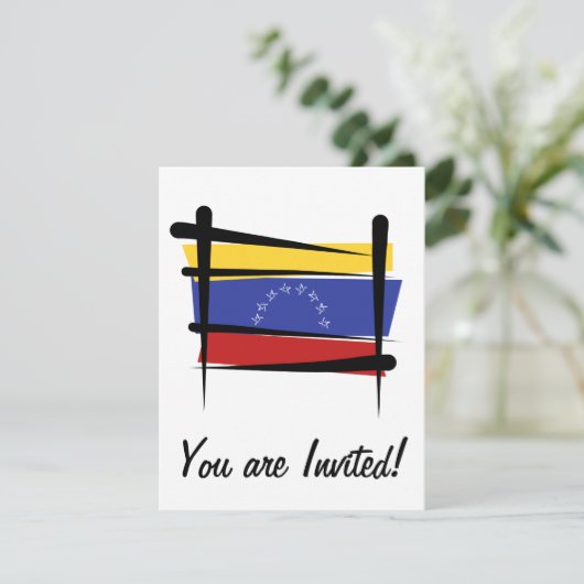 Venezolaanse penseelvlag kaart (Staand voorkant)