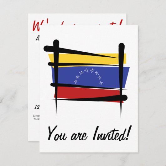 Venezolaanse penseelvlag kaart (Voorkant / Achterkant)