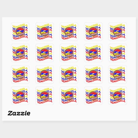 Venezolaanse Pride Lips Vierkante Sticker (Vel)