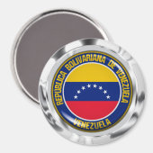 Venezolaanse Ronde Embleem Magneet (Voorkant / Achterkant)