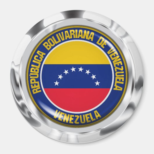 Venezolaanse Ronde Embleem Magneet (Voorkant)