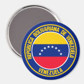 Venezolaanse Ronde Embleem Magneet (Voorkant / Achterkant)