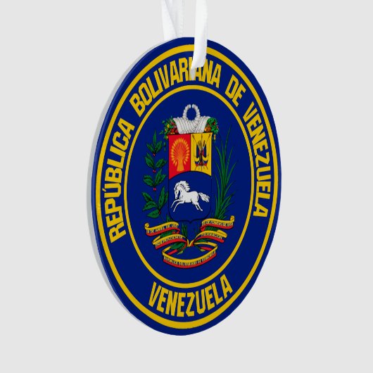 Venezolaanse Ronde Embleem Ornament (voorkant)