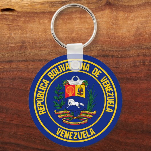 Venezolaanse Ronde Embleem Sleutelhanger (Voorkant)