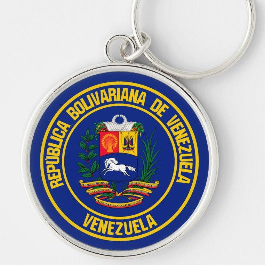 Venezolaanse Ronde Embleem Sleutelhanger (Voorkant)
