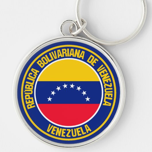 Venezolaanse Ronde Embleem Sleutelhanger (Voorkant)