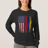 Venezolaanse roots Amerikaans geteeld Venezuela Am T-shirt (Voorkant)