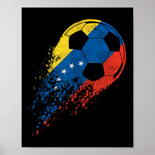 Venezolaanse trots voetbalspeler vlag poster
