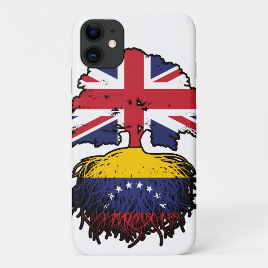 Venezolaanse Venezolaanse Britse vlag over boomsta Case-Mate iPhone Case (Achterkant)