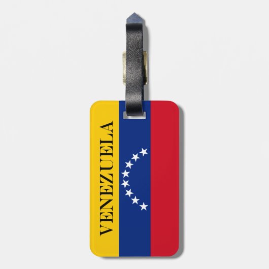 Venezolaanse vlag bagagelabel (Achterkant verticaal)