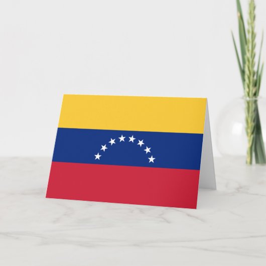 Venezolaanse vlag bedankkaart (Voorkant)