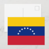 Venezolaanse vlag briefkaart (Voorkant / Achterkant)