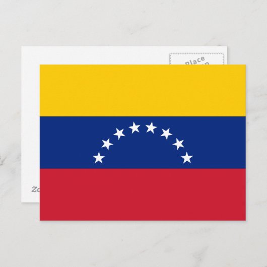 Venezolaanse vlag briefkaart (Voorkant / Achterkant)