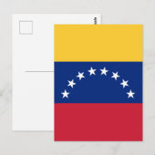 Venezolaanse vlag briefkaart (Voorkant / Achterkant)