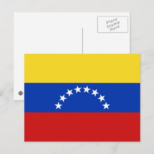 Venezolaanse vlag Briefkaart (Voorkant / Achterkant)