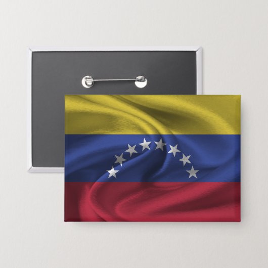 Venezolaanse vlag Button (Voorkant / Achterkant)