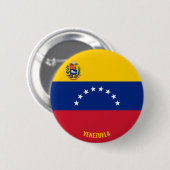 Venezolaanse vlag charmant patriotticum ronde button 5,7 cm (Voorkant /achterkant)
