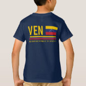 Venezolaanse vlag en ISO-code Alpha 3 Ontwerp T-sh T-shirt (Achterkant)