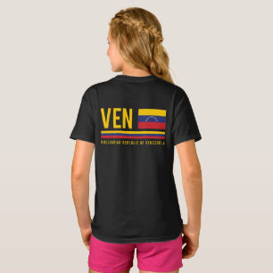 Venezolaanse vlag en ISO-code Alpha-3-ontwerp T-shirt