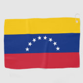 Venezolaanse vlag en Venezolaanse golfvakantie/spo Golfhanddoek (Horizontaal)
