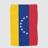 Venezolaanse vlag en Venezolaanse golfvakantie/spo Golfhanddoek (Voorkant)