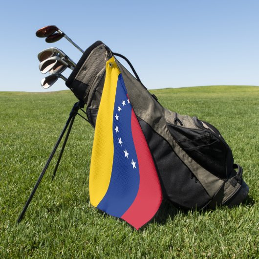 Venezolaanse vlag en Venezolaanse golfvakantie/spo Golfhanddoek (Groen)