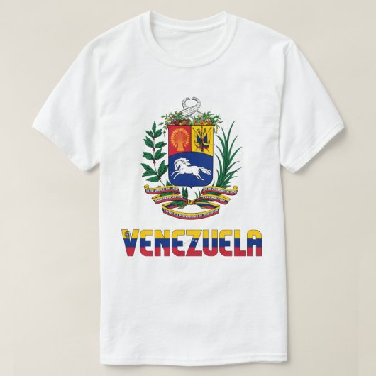 Venezolaanse vlag en wapenschild t-shirt (Design voorkant)