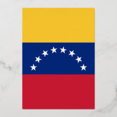 Venezolaanse vlag folie uitnodiging (Voorkant)