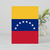 Venezolaanse vlag folie uitnodiging (Staand Voorkant)