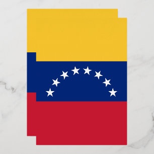 Venezolaanse vlag folie uitnodiging