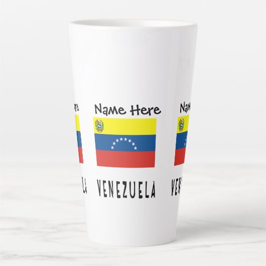 Venezolaanse vlag gepersonaliseerd latte mok (Voorkant)