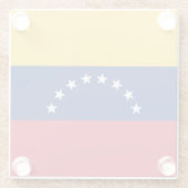 Venezolaanse vlag glazen onderzetter (Achterkant)