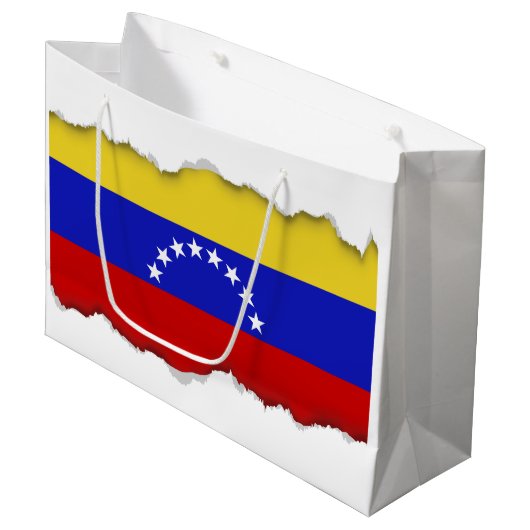 Venezolaanse vlag groot cadeauzakje (Voorkant Gekanteld)