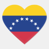 Venezolaanse vlag hart sticker (Voorkant)