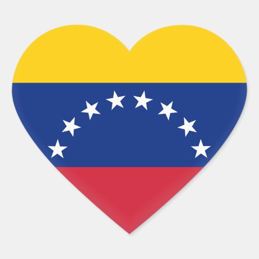 Venezolaanse vlag hart sticker (Voorkant)