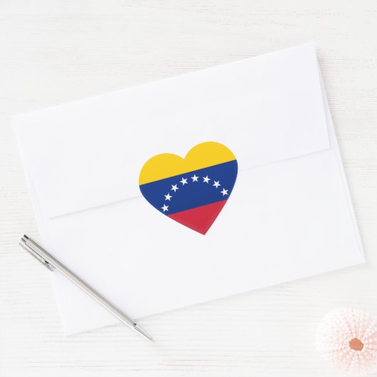 Venezolaanse vlag hart sticker (Envelop)